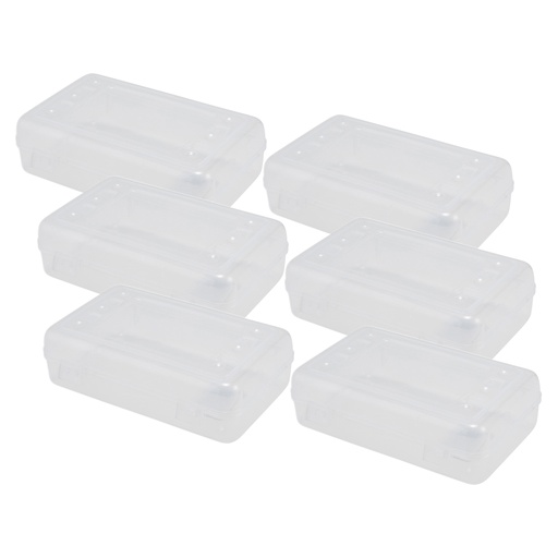 [34104-6 AVT] Pencil Box Clear 6ct