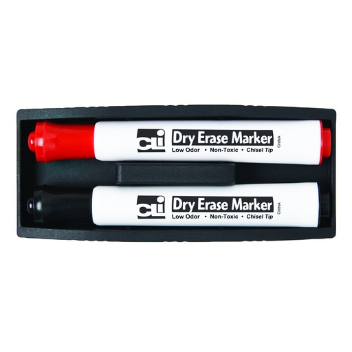 [74532 CLI] Magnetic Whiteboard Eraser with Two Markers