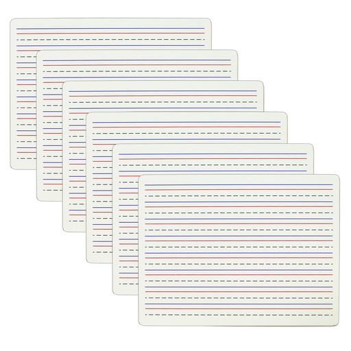 [40660-6 CL] Lined/Plain Two-Sided Dry Erase Lapboards Pack of 6