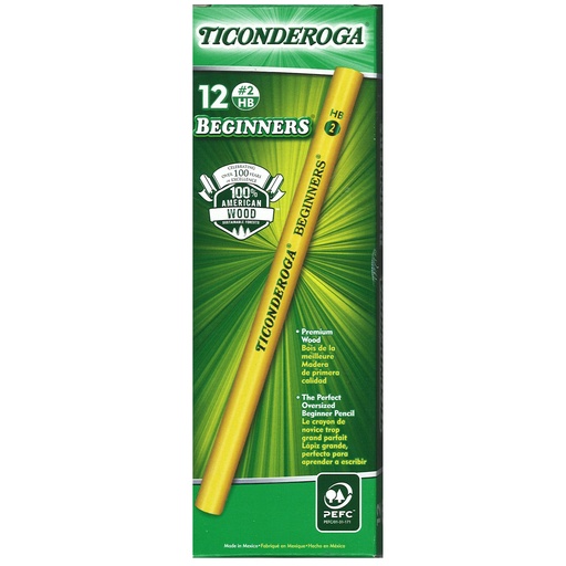 [13080 DIX] Beginners® Pencils without Eraser Pack of 12