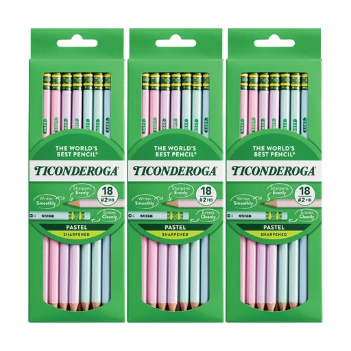 [13718-3 DIX] Sharpened Pastel Wooden Pencils 54ct