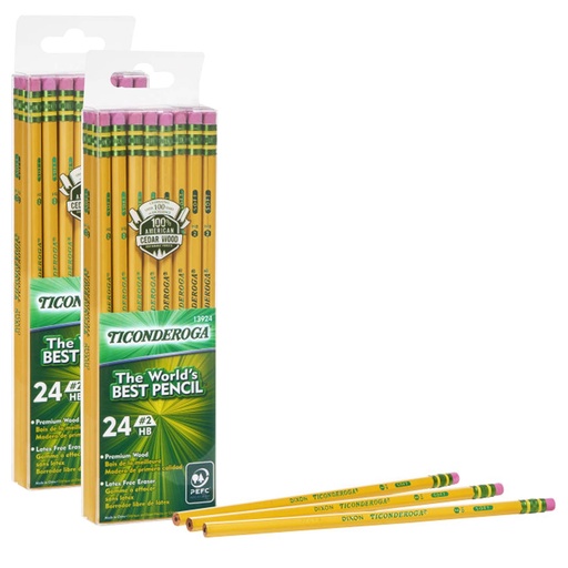 [139242 DIX] Unsharpened Yellow #2 Soft Pencils 48ct