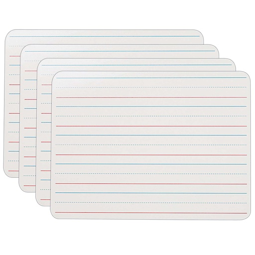 [10034-4 FS] Plain/Ruled 9" x 12" Two-Sided Dry Erase Boards Pack of 4