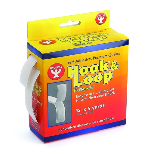 [45105 HG] 3/4" x 5 yds. Self-Adhesive Hook & Loop Fastener Roll