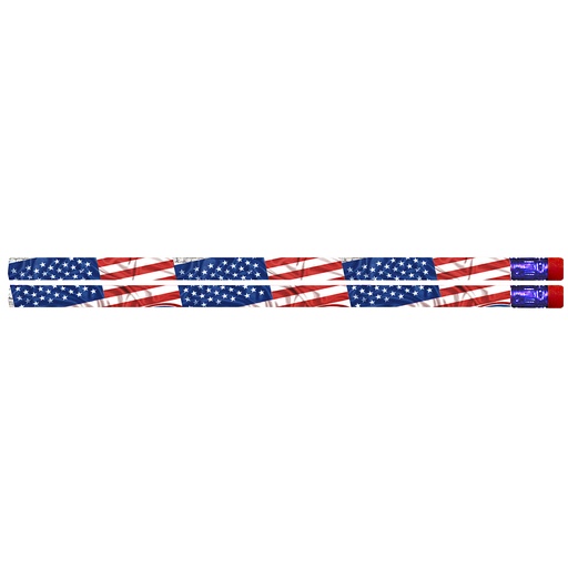 [1615D MSG] Flags & Fireworks Pencil Pack of 12