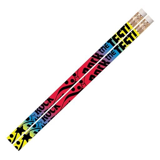 [2319D MSG] Rock The Test Motivational Pencil Pack of 12