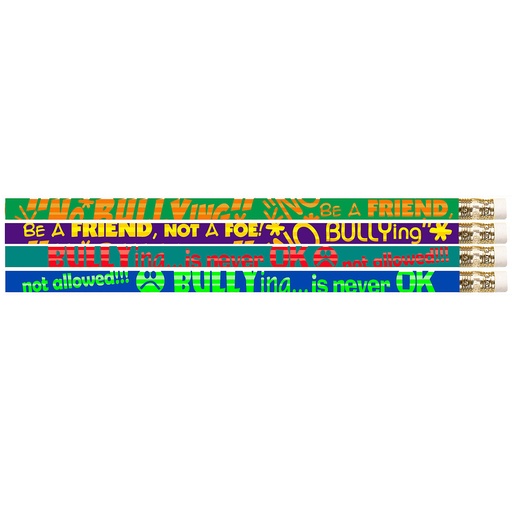 [2508D MSG] No Bullying Motivational Pencils Pack of 12