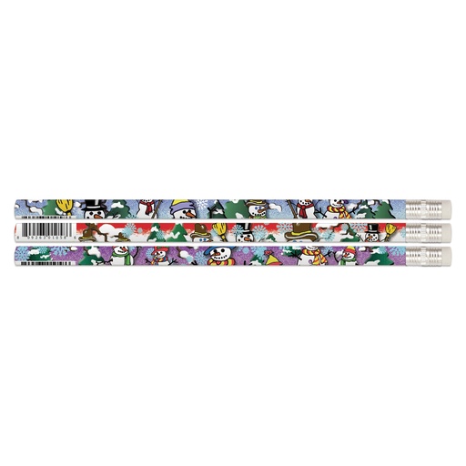 [D1058D MSG] Assorted Snowbuddies Pencils Pack of 12