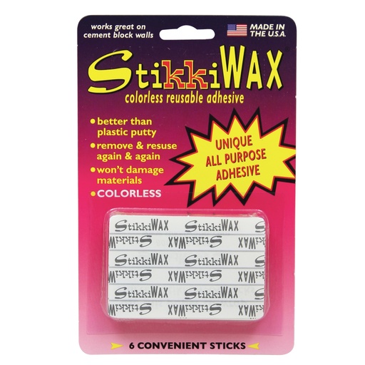 [02000 STIK] StikkiWAX™ Adhesive Bars/Sticks Pack of 6