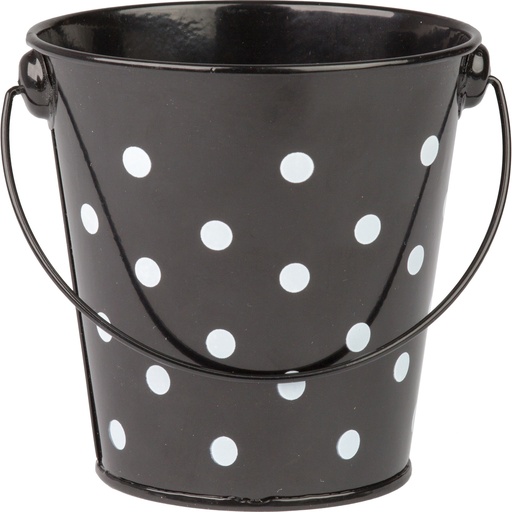 [20825 TCR] Black Polka Dots Bucket