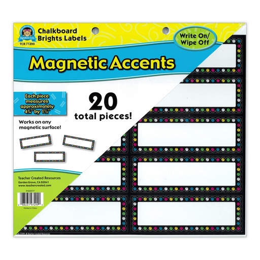 [77299 TCR] Chalkboard Brights Labels Magnetic Accents