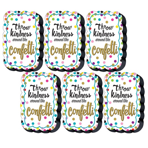 [77392-6 TCR] Confetti Magnetic Whiteboard Erasers Pack of 6