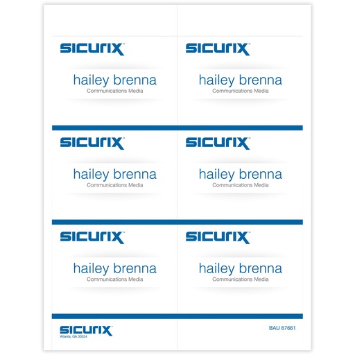 [67661 BAU] Printable Badge Inserts 4" x 3" Pack of 60