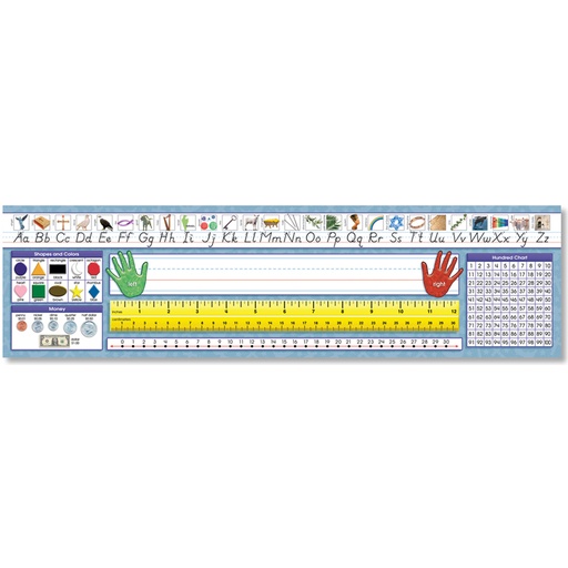 [9003 NS] Traditional Manuscript Primary Desk Plates Pack of 36