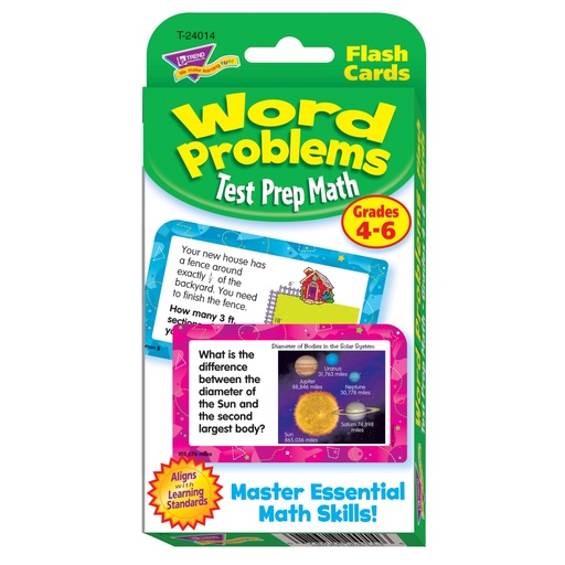 [24014 T] Word Problems Test Prep Math Grades 4-6 Challenge Cards®