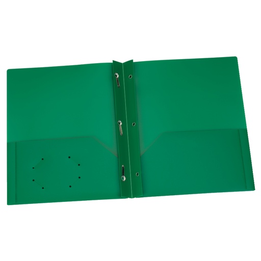 [76024 ESS] Oxford Two Pocket Heavyweight Poly Portfolios with Prongs Green Box of 25