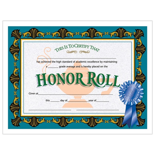 [VA512 H] 30ct Honor Roll Certificates