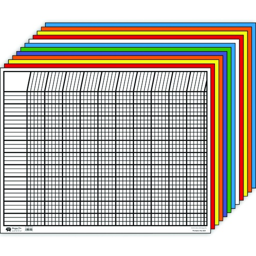 [367 SE] Large Horizontal Chart Twelve Month Set